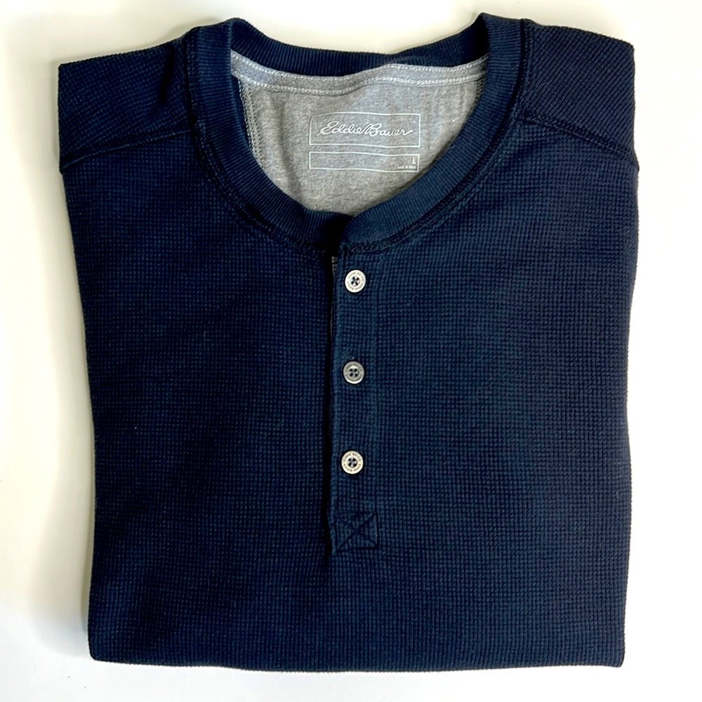 Eddie Bauer Men's Eddie's Favorite Ultrasoft Thermal Henley Size Large